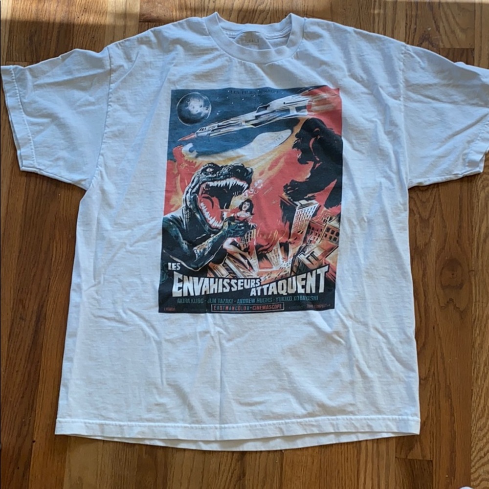 John galt graphic dinosaur/Godzilla tee